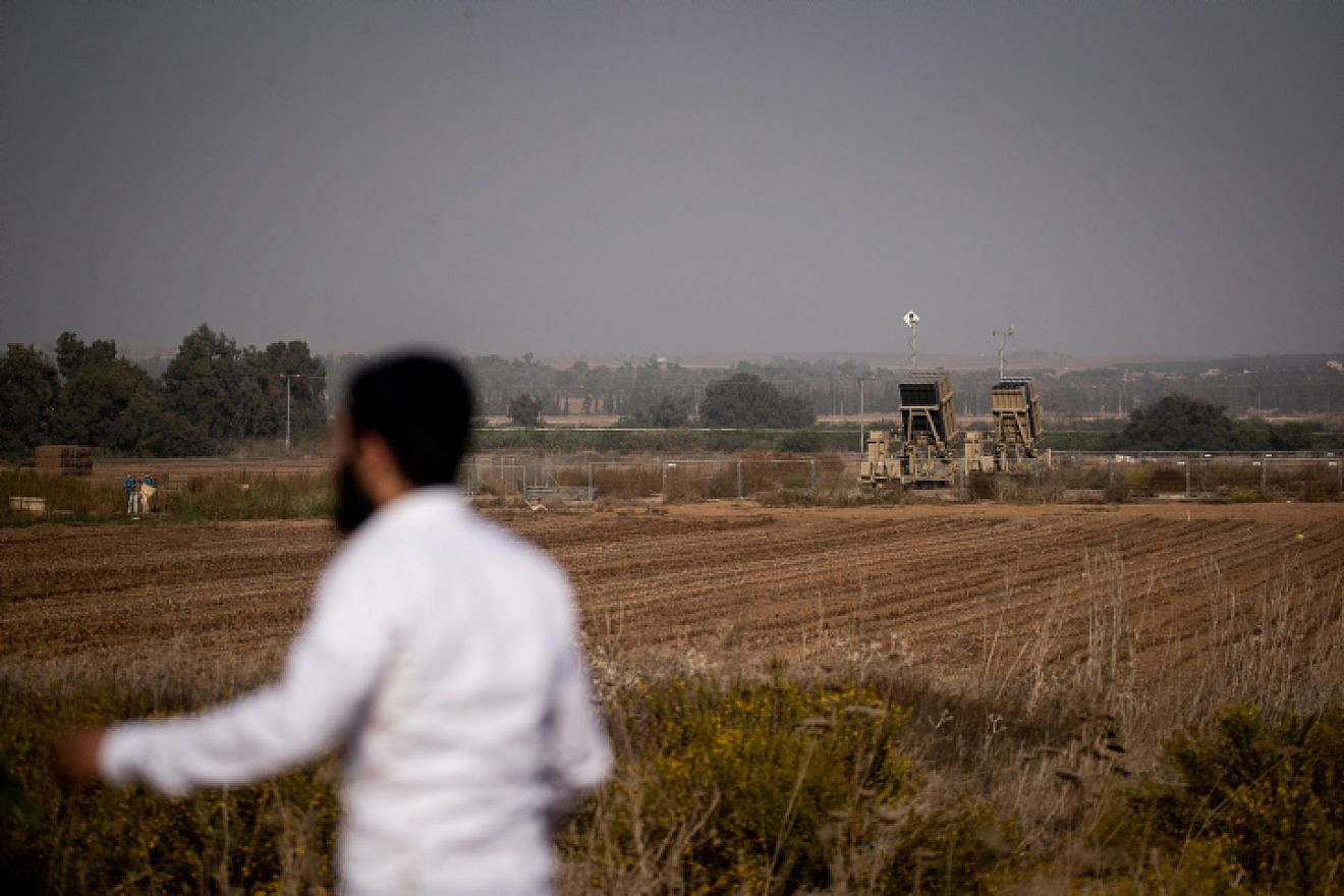 An Iron Dome battery is seen near the town of Sderot in southern Israel, near the border with Gaza Strip, on Nov. 13, 2019. Photo by Yonatan Sindel/Flash90.