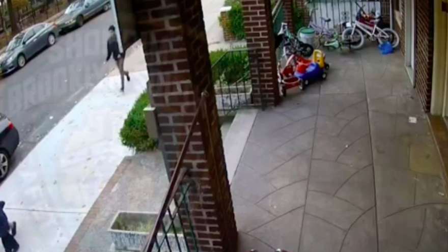 Teens were caught on video pelting eggs on a mother and a child in what was an anti-Semitic hate crime in Brooklyn, N.Y., on Nov. 9, 2019. Source: Screenshot.