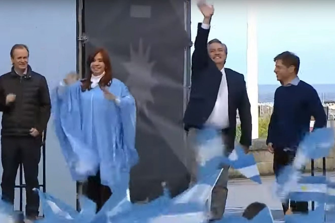 Argentina's newly election president Alberto Fernandez and Vice President Cristina Fernandez de Kirchner. Source: Screenshot.