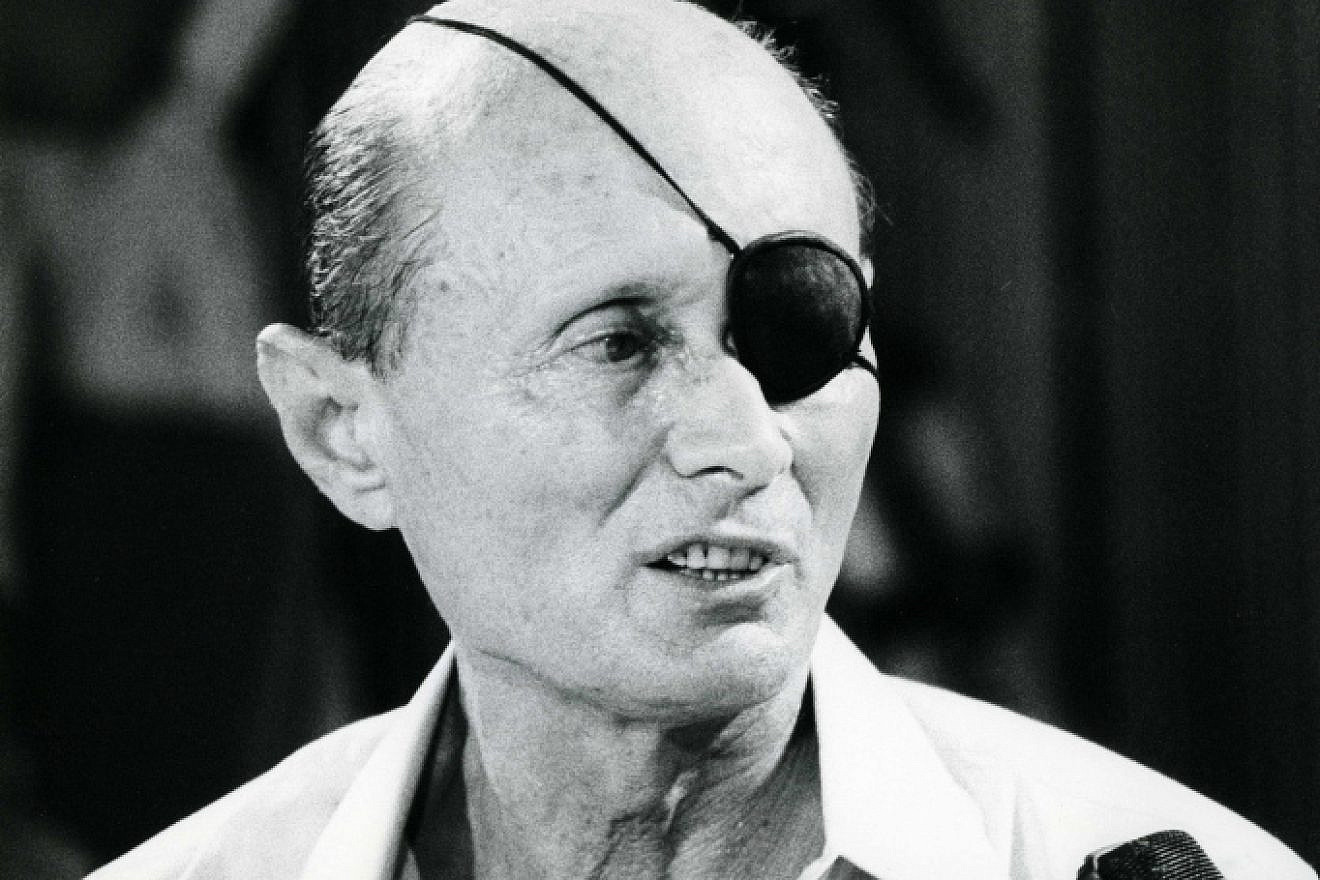 Israeli politician and military leader Moshe Dayan on the night of Israel's June 30, 1981 elections. Dayan was the fourth Chief of Staff of the Israel Defense Forces, who later went on to become Defense Minister and Foreign Minister of Israel. Photo by Moshe Shai/Flash90.