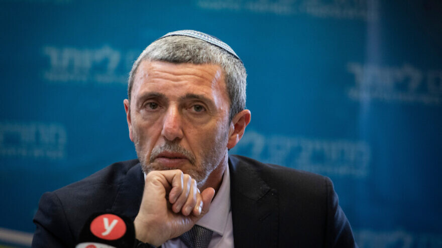 Jewish Home Party chairman Rafi Peretz at faction meeting at the Knesset in Jerusalem, on Nov. 11, 2019. Photo by Hadas Parush/Flash90.