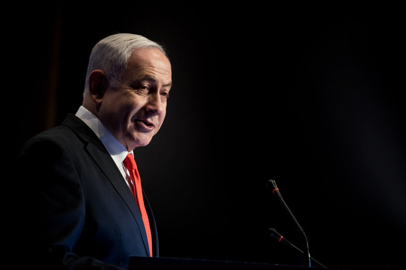 Israeli Prime Minister Benjamin Netanyahu speaks at an event opening the Brazilian Trade and Investment Promotion Agency in Jerusalem, Dec. 15, 2019.  Photo by Hadas Parush/Flash90.