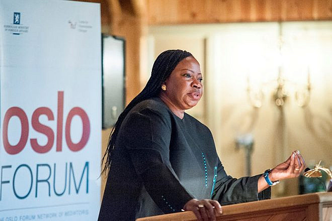 International Criminal Court chief prosecutor Fatou Bensouda speaks at the Oslo Forum in 2014. Photo: Stine Merethe Eid via Wikimedia Commons.