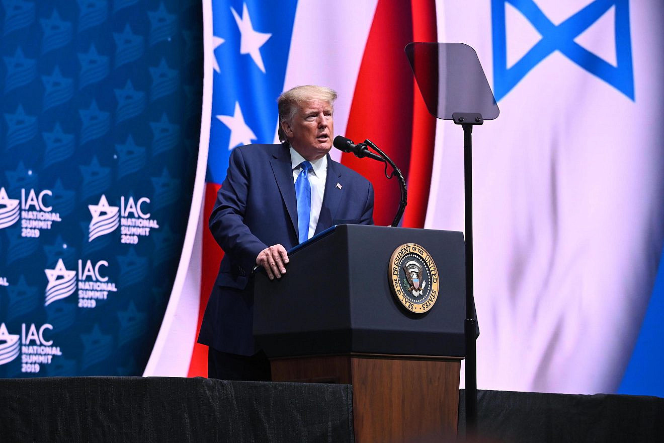 U.S. President Donald Trump at the Israeli-American Council National Summit on Dec. 7, 2019. Photo by Noam Galai/Courtesy IAC.