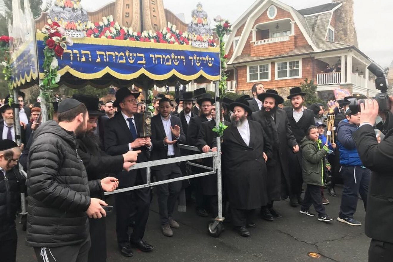 Members of the Jewish community in Monsey, N.Y., show solidarity following an anti-Semitic attack on Dec. 28, 2019. Source: Screenshot.