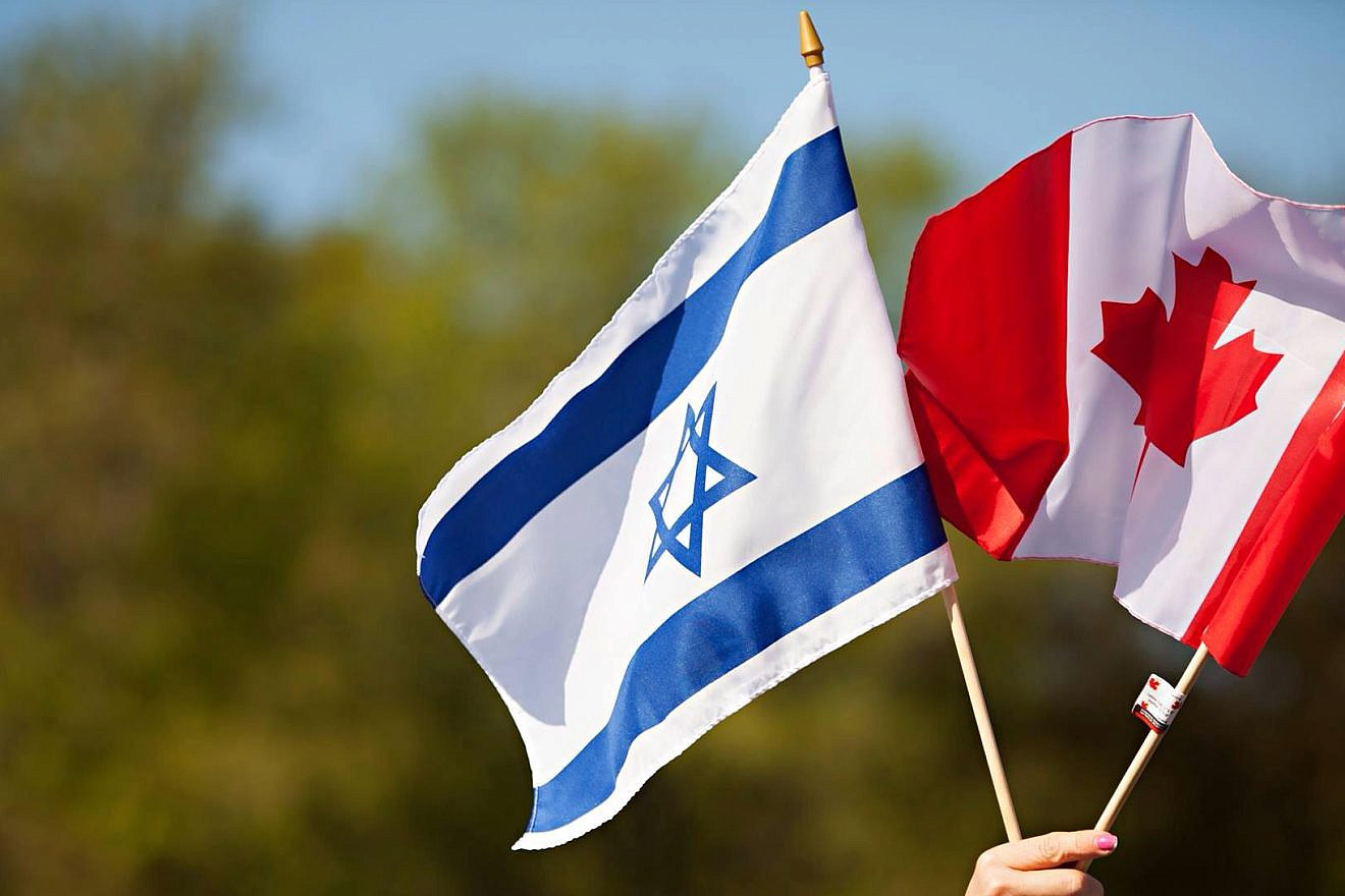 Israeli and Canadian flags. Source: Facebook via B'nai Brith Canada.