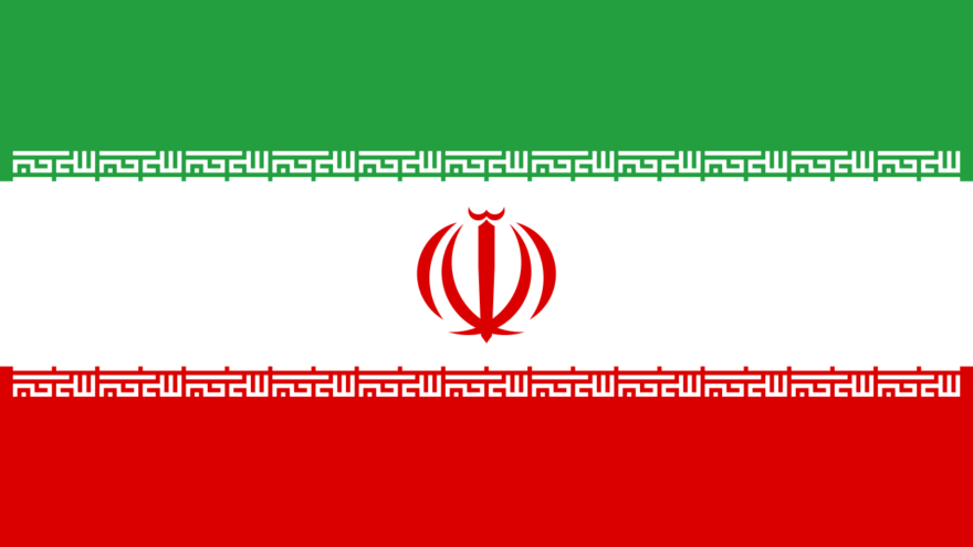 Iranian flag. Credit: Wikimedia Commons.