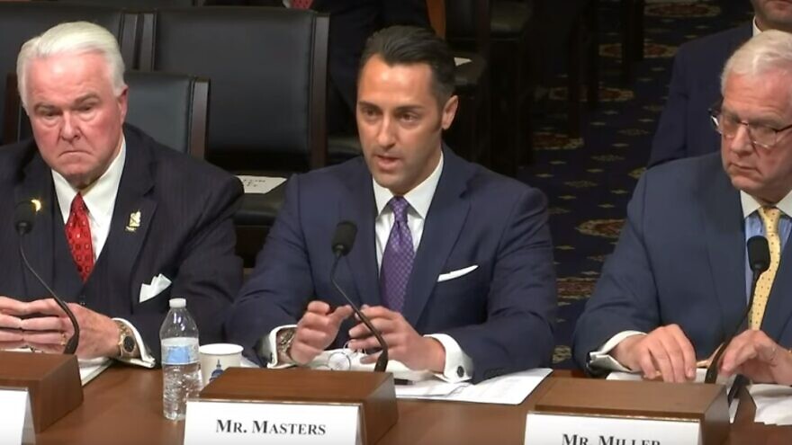 Michael Masters, CEO and national director of the Secure Community Network, the security arms of the Jewish Federation of North America and the Conference of Presidents of Major American Jewish Organizations, in his testimony before the Committee on Homeland Security. Source: Screenshot.