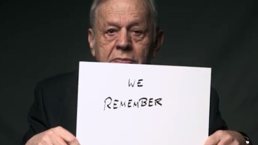A screenshot of the #WeRemember campaign by the World Jewish Congress.