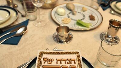 Passover seder. Photo by Flash90.