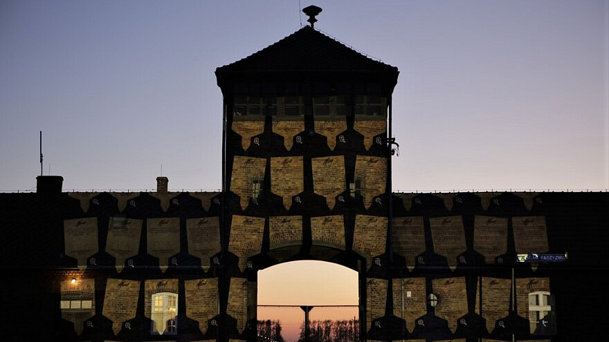 The Auschwitz-Birkenau Museum, devoid of those participating in the annual March of the Living to mark Yom Hashoah, April 20-21, 2020. Credit: Marcin Kozlowski, March of the Living.