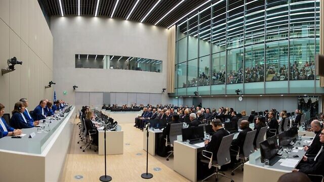 The judges and guests of the International Criminal Court at the opening of the ICC judicial year on Jan. 18, 2019, in The Hague. Credit: International Criminal Court.