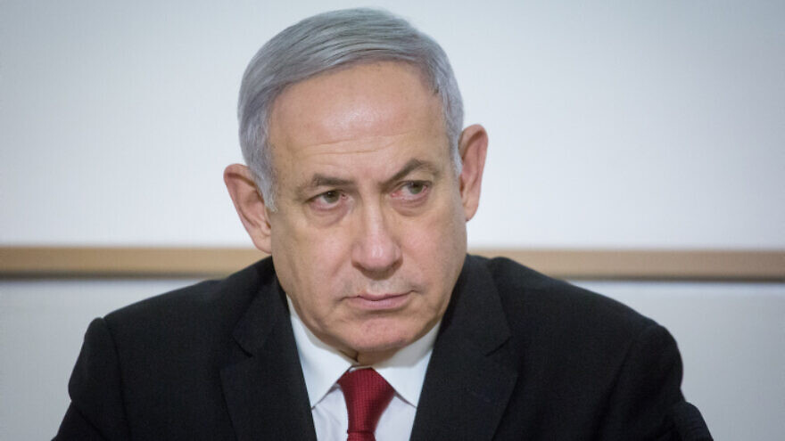 Israeli Prime Minister Benjamin Netanyahu delivers a statement to the press at the Kirya military headquarters in Tel Aviv on Nov. 12, 2019. Photo by Miriam Alster/Flash90.