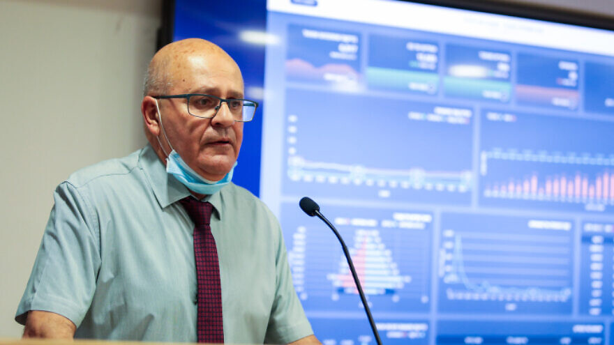 Israeli Health Ministry Director General Hezi Levi speaks during a press conference in Jerusalem about the coronavirus, June 21, 2020. Photo by Flash90.