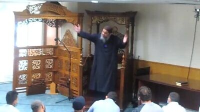 Imam Fadi Kablawi speaking at an Islamic center in North Miami, Fla., on June 5, 2020. Credit: MEMRI.