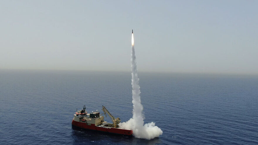 The LORA ballistic-missile firing trial on June 2, 2020. Credit: Israel Aerospace Industries.