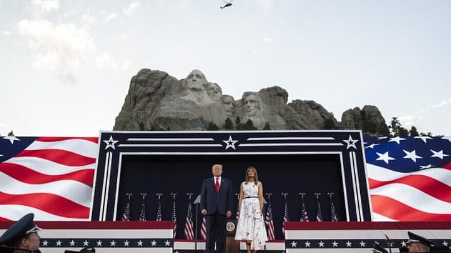 U.S. President Donald Trump and first lady Melania Trump at Mount Rushmore on July 3, 2020. Credit: White House Photo.