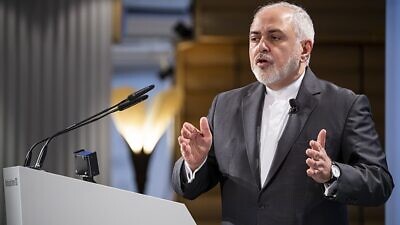 Iranian Foreign Minister Mohammad Javad Zarif speaks at the Munich Security Conference in Munich, Germany, on Feb. 17, 2019. Credit: Balk/MSC via Wikimedia Commons.