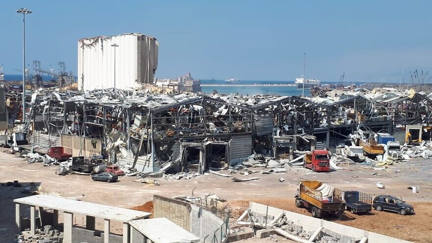 The day after the Aug. 4, 2020 explosions at the Port of Beirut in Lebanon. Credit: Freimut Bahlo via Wikimedia Commons.