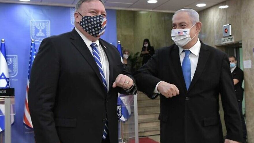 U.S. Secretary of State Mike Pompeo and Israeli Prime Minister Benjamin Netanyahu meet in Jerusalem on Aug. 24, 2020 Credit: Kobi Gideon/GPO.