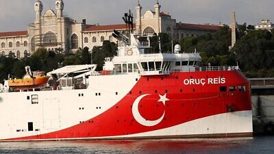 Turkey's Oruç Reis research vessel. Source: ekathimerini.com.