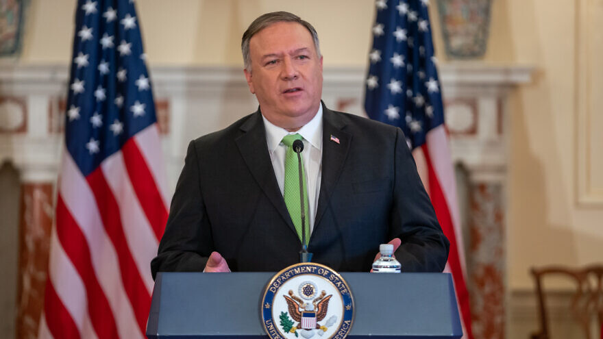 U.S. Secretary of State Mike Pompeo delivers remarks about snapback sanctions on Iran, at the State Department in Washington, D.C., on Sept. 21, 2020. Credit: U.S. State Department Photo by Ron Przysucha.