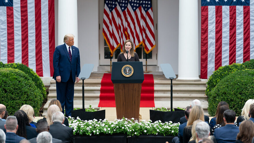 Judge Amy Coney Barrett delivers remarks after U.S. President Donald Trump announced her as his nominee for Associate Justice of the U.S. Supreme Court in the Rose Garden at the White House on Sept. 26, 2020. Credit: White House/Andrea Hanks.