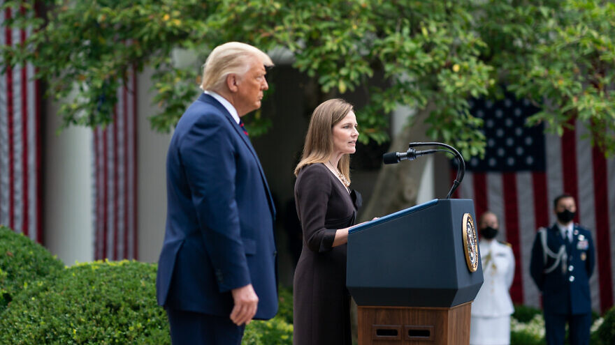 Judge Amy Coney Barrett delivers remarks after U.S. President Donald Trump announced her as his nominee for Associate Justice of the U.S. Supreme Court in the Rose Garden at the White House on Sept. 26, 2020. Credit: Andrea Hanks/White House.