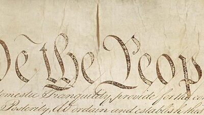 Detail of the preamble to the Constitution of the United States. Photo: Wikimedia Commons.
