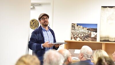 Ruben Shimonov speaking at an event for the American Sephardi Federation in 2018. Source: American Sephardi Federation via Facebook.