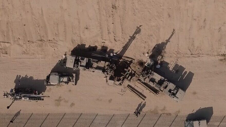 An aerial view of the location of the Hamas tunnel. Source: IDF Spokesperson's Unit.