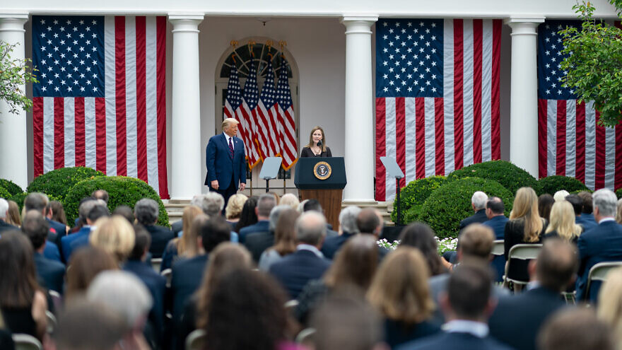Judge Amy Coney Barrett delivers remarks after U.S. President Donald Trump announced her as his nominee for the Supreme Court, in the Rose Garden of the White House on Sept. 26, 2020. Credit: Andrea Hanks/The White House.