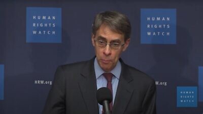Human Rights Watch executive director Kenneth Roth. Source: Screenshot.