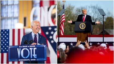Former U.S. Vice President and Democratic presidential candidate Joe Biden and U.S. President Donald Trump on the campaign trail. Source: Trump campaign via Facebook/Biden Campaign via Facebook.