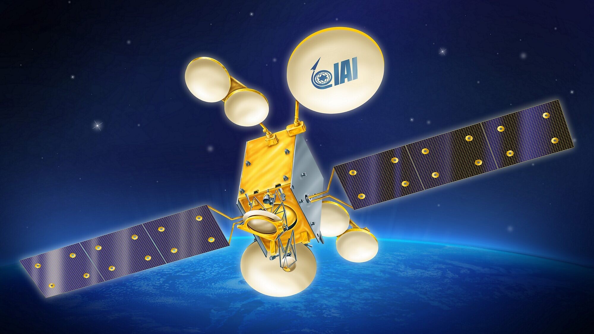 Artist's rendition of the Dror 1, which will be the most advanced communication satellite built in Israel to date. Credit: Israel Aerospace Industries.