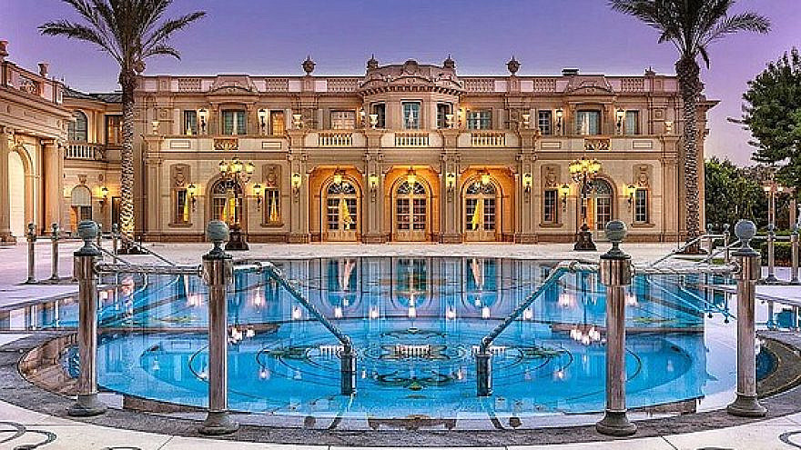 The property in Caesarea, designed in the styles of Baroque and Rococo architecture, which Sotheby's has listed at the sale price of $258 million. Credit: Sotheby's International.