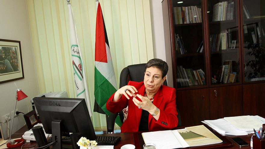Palestinian politician Hanan Ashrawi, at her office in Ramallah on Jan. 31, 2012. Photo by Miriam Alster/Flash90.