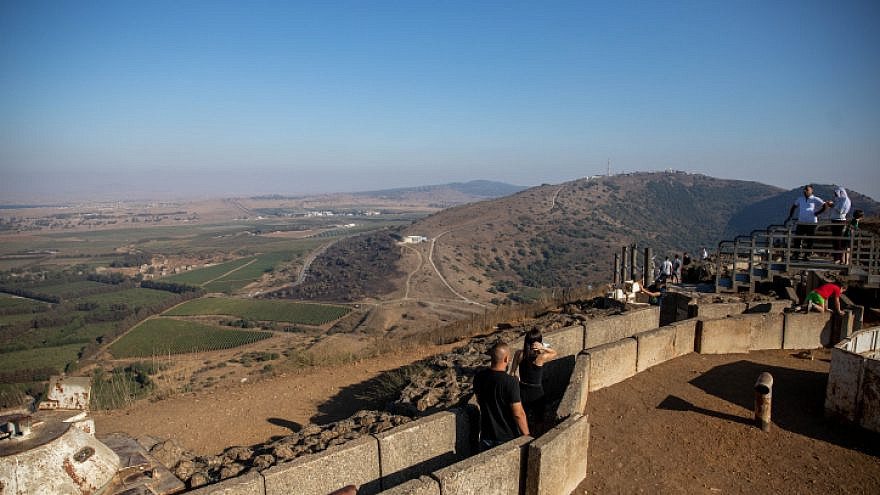 The view on Mount Bental overlooking the border with Syria in the Golan Heights, Aug. 22, 2020. Photo by Yonatan Sindel/Flash90.