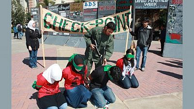 "Israeli Apartheid Week," an annual anti-Zionist initiative, in May 2010 at the University of California, Los Angeles (UCLA) campus. Credit: AMCHA Initiative.