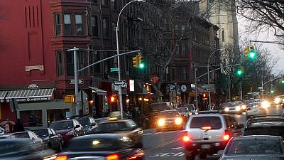 Seventh Avenue at 1st Street in the Park Slope neighborhood of Brooklyn, N.Y. Credit: Jared Kofsky/PlaceNJ.com via Wikimedia Commons.