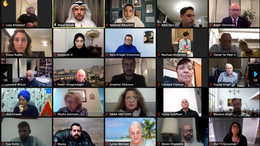 Individuals from the group Sharaka held an online event to memorialize victims of the Holocaust and to promote an action plan for Holocaust awareness and combating anti-Semitism prior to International Holocaust Remembrance Day on Jan. 27, 2021. Source: Screenshot.