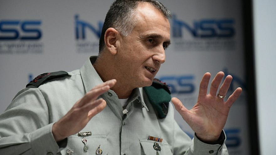 IDF Maj. Gen. Tamir Heiman, chief of Israel's Military Intelligence Directorate, at the Annual International Conference of the Institute for National Security Studies in Tel Aviv on Jan. 28, 2020. Photo by Tomer Neuberg/Flash90.