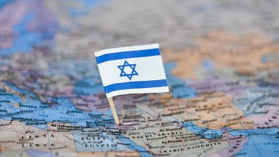 Map with the flag of Israel. Credit: Vrezh Gyozalyan/Shutterstock.