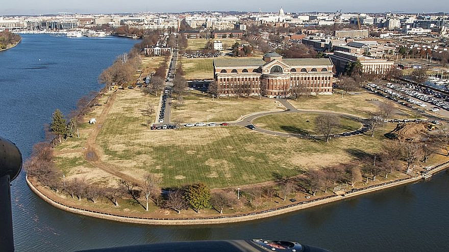 An aerial view of Fort Lesley J. McNair in Washington, D.C., Dec. 14, 2016. Credit: Mike Vaccaro/U.S. Army via Wikimedia Commons.