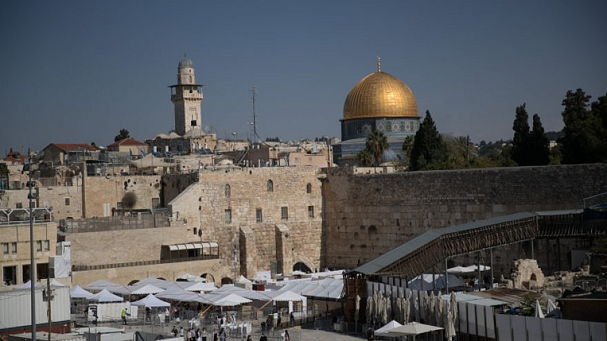 A view of the Western Wall in Jerusalem's Old City on Nov. 9, 2020. Photo by Yonatan Sindel/Flash90.