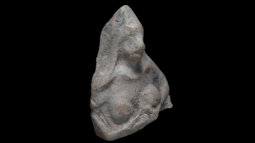 The biblical-era pottery figurine found by an 11-year-old Israeli boy on a family trip to the Negev. Credit: Yevgeny Ostrovsky/Israel Antiquities Authority.