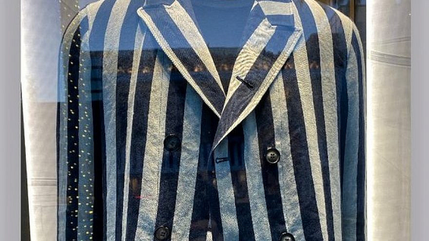 The fashion company Georgio Armani pulled an item from sale that resembled prison uniforms worn in concentration camps, April 2021. Source: Twitter.