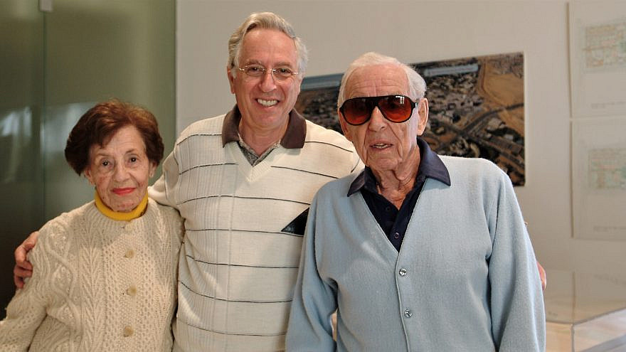 Philip Gomperts (center) with Lottie and Howard Marcus, who donated $400 million to Ben-Gurion University of the Negev. Credit: American Associates, Ben-Gurion University of the Negev.