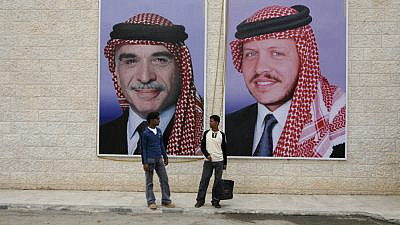 Portraits of the late King Hussein of Jordan (left) and his son, King Abdullah II. Credit: Amnat30/Shutterstock.