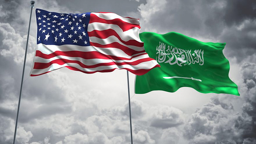 U.S. and Saudi flags. Credit: FreshStock/Shutterstock.